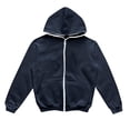 thumbnail image 4 of MIASHUI Unisex Full Zip Up Solid Color Hooded Sweatshirtå¨Ñç·¨Trendy Casual Hop Style Open Front Jacket Navy,XXXL, 4 of 4
