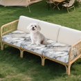 thumbnail image 4 of Xixirimido Sectional Couch Covers 3Pcs Stretch Sofa Covers Washable Couch Cushion Slipcover with Elastic Bottom Universal Furniture Protector, Marble White, 4 of 8