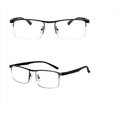 thumbnail image 1 of Multifocal Progressive Reading Glasses Men Women Anti Blue UV Protect EyesGlasses Half Frame Automatic Adjustment Eyewear +200, 1 of 5