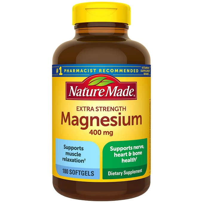 Nature Made Extra Strength Magnesium 400 mg., 180 Softgels. Walmart