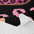 thumbnail image 5 of Erosebridal Personalized Initial B Quilt Full for Teens Women,Girls Cheetah Print Bow Knot Bling Glitter Print Full Bedspread Sets, 5 of 7