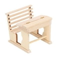 thumbnail image 2 of Dollhouse Tiny Desk, 1/12 Simulation Lightweight Compact Miniature School Desk Wooden  For Library, 2 of 8