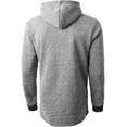 thumbnail image 4 of Ma Croix Mens Marled Lightweight Fleece Longline Pullover Hoodie, 4 of 5