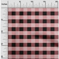 thumbnail image 2 of oneOone Cotton Jersey Dark Rose Brown Fabric Check Craft Projects Decor Fabric Printed By The Yard 58 Inch Wide, 2 of 4