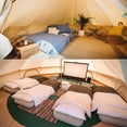 thumbnail image 3 of Outdoor Waterproof Family Camping Cotton Canvas Bell Tent Luxury Glamping Yurt Diameter 4M (13.1FT), 3 of 4