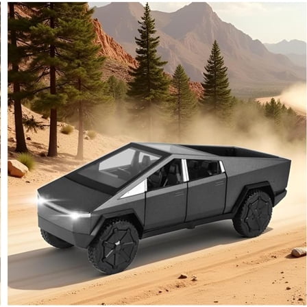 Toy Trucks，1/24 Toy Car Metal Model for Kid, Pickup Trucks with Lights and Sounds CT2401S