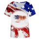 thumbnail image 4 of Camiseta de Manga Corta con Cuello en V Impresa para el Día Del Independiente, Camisetas con Cuello en V para las Mujeres, 4 of 4