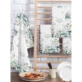 thumbnail image 2 of Green Coastal Kitchen Dish Towels for Drying Dishes Set of 2, Summer Eucalyptus Leaves Beach Ocean Starfish Conch Waffle Weave Microfiber Hand Tea Bathroom Towels Quick Dry Absorbent Towel 15.7x23.6, 2 of 7