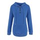 thumbnail image 4 of ICHUANYI Clearance Women Winter Casual Button Drawstring Hooded Pullover Tops(Light Blue, M) ICHUANYI WER2023081513633, 4 of 5