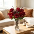 thumbnail image 3 of Artificial Flowers Like Real Artificial Bouquet, Mixed Silk Artificials Roses Bouquet with Daisy Chrysanthemum White Flowers for Centerpiece Table Wedding Party, Available in 7 colors, 3 of 7