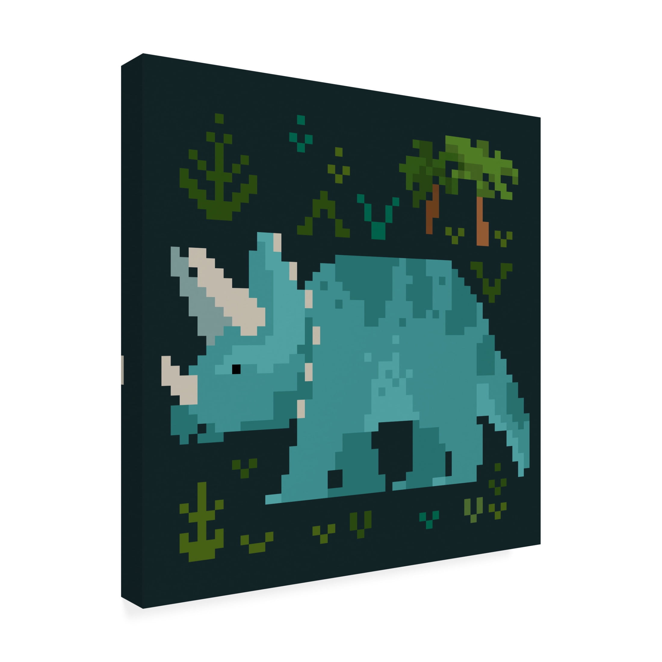 Trademark Fine Art Victoria Barnes Pixel Dinos I Canvas Wall Art