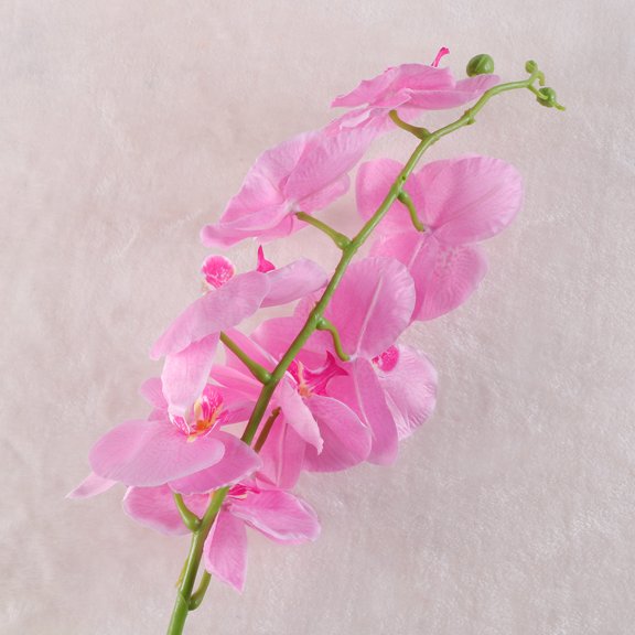OFFIGAM Lifelike Pink Artificial Orchid for Wedding Bouquet and Home Decor Bendable Stem