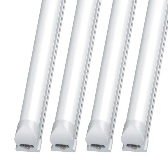 4 Pack 2FT T8 LED Shop Lights Fixtures Frosted 20W 6000K