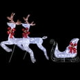 thumbnail image 4 of CZBZ Outdoor Christmas Yard Decorations, 3-Piece Lighted Set of 2 Reindeer & Sleigh, Weather Proof Christmas Outdoor Decorations with Pre-lit 270 LED Lights and Stakes for Xmas Holiday Indoor Decor, 4 of 11