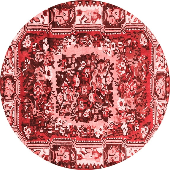 Ahgly Company Indoor Round Persian Red Traditional Area Rugs, 5' Round