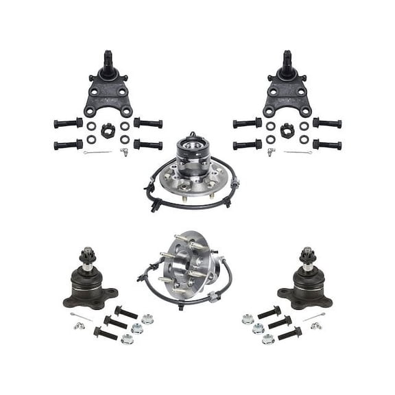 Front Wheel Hub and Ball Joint Kit - Compatible with 2004 - 2008 Chevy Colorado 2005 2006 2007