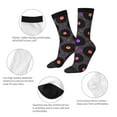 thumbnail image 3 of Disketp Vinyl Records Musical Notes Unisex Crew Socks Lightweight Breathable Ventilation Ankle Socks, Mid-calf socks for Daily, 3 of 6