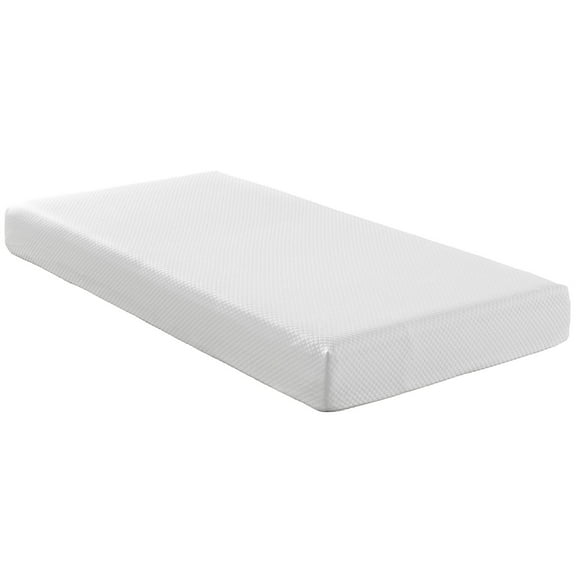 Modern Contemporary Urban Design Bedroom 8inch Twin Size Mattress, White, Fabric