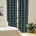 thumbnail image 2 of Ambesonne Wild Jungle Window Curtains, Trippy Boho Forest Leaf, Each 28" W x 84" L, Forest Green Sea Blue, 2 of 4