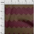 thumbnail image 1 of oneOone Silk Tabby Dark Wine Fabric Chevron Geometric Diy Clothing Quilting Fabric Print Fabric By Yard 42 Inch Wide, 1 of 4