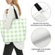 thumbnail image 3 of Balery Pistachio Green Checkboard Bolsa Tote Estilo Estético con Cremalleras, Bolsa de Hombro, Bolsa de Compras Grande y Plegable, 3 of 8