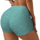 thumbnail image 1 of Fotbe Teal Green Glitter Shorts Sin Costuras – Shorts Deportivos de Cintura Alta para Mujer, Elásticos para Gimnasio, Yoga, Running o Ciclismo-Small, 1 of 8