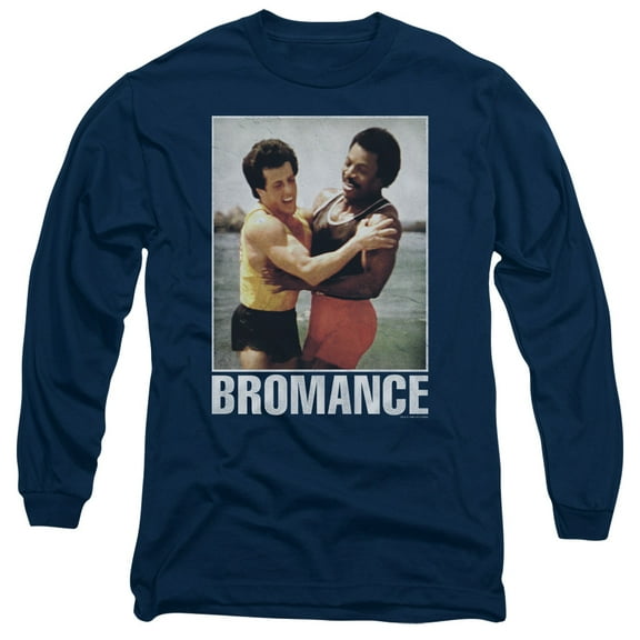 Rocky Bromance Long Sleeve Adult 18/1 T-Shirt Navy