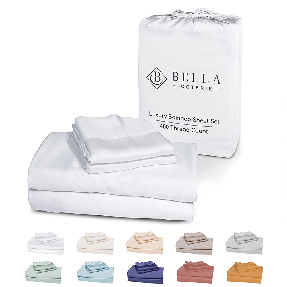 Bella Coterie Luxury Queen Bamboo Sheet Set Organically Grown Ultra