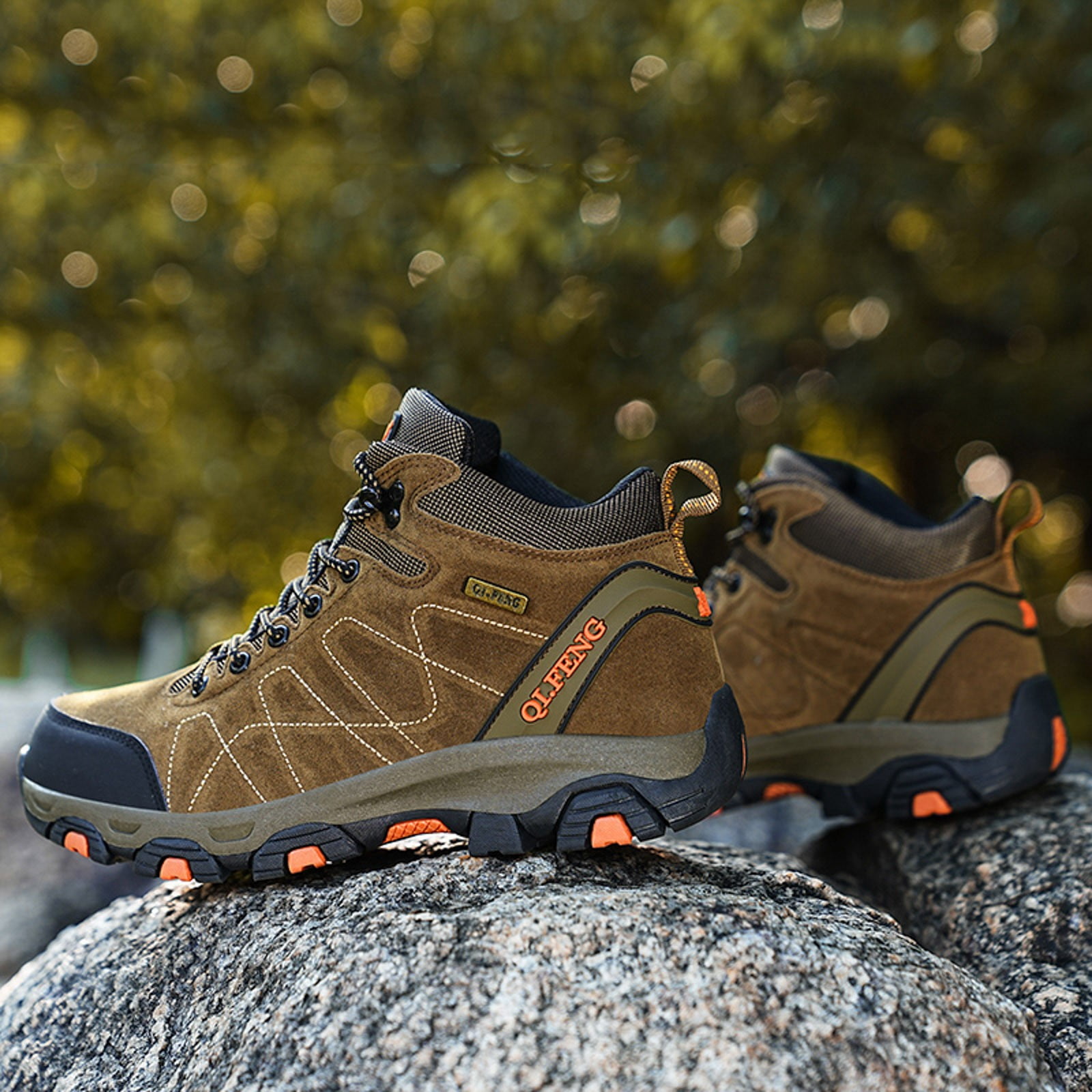YLYL Women's Outdoor Waterproof Hiking Shoes Lightweight Non-Slip Trailing Trekking Sneakers Camping Walking Work Climbing Shoe