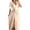 Khaki, variant on Women's Flutter Sleeve Surplice Tie Waist Dress Ruched Slit Detail Comfortable Elegant Everyday Wear 100% polyester