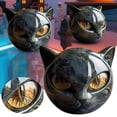 thumbnail image 3 of Black Cat Stone Sculpture Handcrafted Marble Look Resin Statue with Amber Eyes Elegant Home Decor & Gift-Ready Art Piece Figurine Carved Healing Gifts for Cat Lovers (Yellow Eyes), 3 of 8