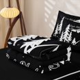 thumbnail image 5 of Homewish Kids Camping Zipper Full Size Comforter Sets with Fitted Sheet and 2 Pillowcases For Camper Gifts,Rustic Country Style Zipper Bedding Set For Kids,Black Reversible,4-Piece, 5 of 7
