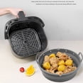 thumbnail image 3 of Plaque en Silicone pour Friteuse à Air Chaud, Accessoires de Cuisson Réutilisables pour Friteuse à Air, Pliable, 8,5 Po, Outil pour Friteuse à Air, Moule de Cuisson, Gris, 3 of 6