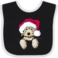 thumbnail image 3 of Inktastic Kiniart Christmas Goldendoodle Boys or Girls Baby Bib, 3 of 4