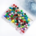 thumbnail image 3 of Raindrops Colorful Plastic Ball Head Straight Pins for Crafting Stainless Steel and Plastic Assorted Colors 4MM, 3 of 8