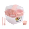 thumbnail image 2 of Visland Lunch Box Convenient Cleaning Portable Good Sealing Large Capacity Storing Fruit PP Material Double-layer Salad Box School Supply, 2 of 7