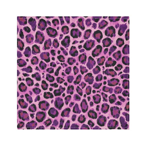 Qxltty Purple Leopard Print Napkins 20×20in Perfect for Parties Dinners Weddings Cocktail Housewarming Cloth Napkins Set of 6