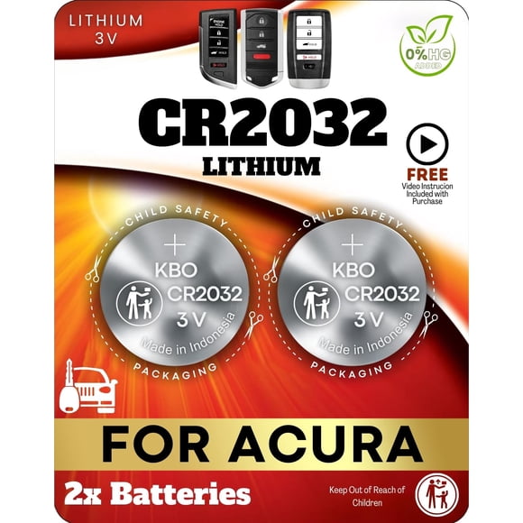Pilas para control remoto de llave CR2032, paquete de 2