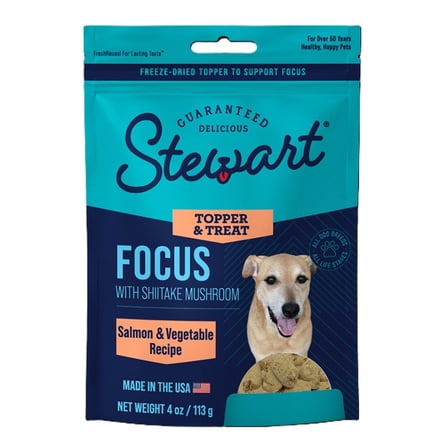 Stewart Freeze Dried Dog Food Topper Salmon & Vegetable (Focus) - 4 oz. Pouch