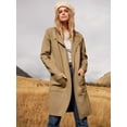 thumbnail image 5 of Luniro Womens Fall Jackets Oversized Trench Coat Open Front Casual Long Cardigan Sweater Clothing, 5 of 11