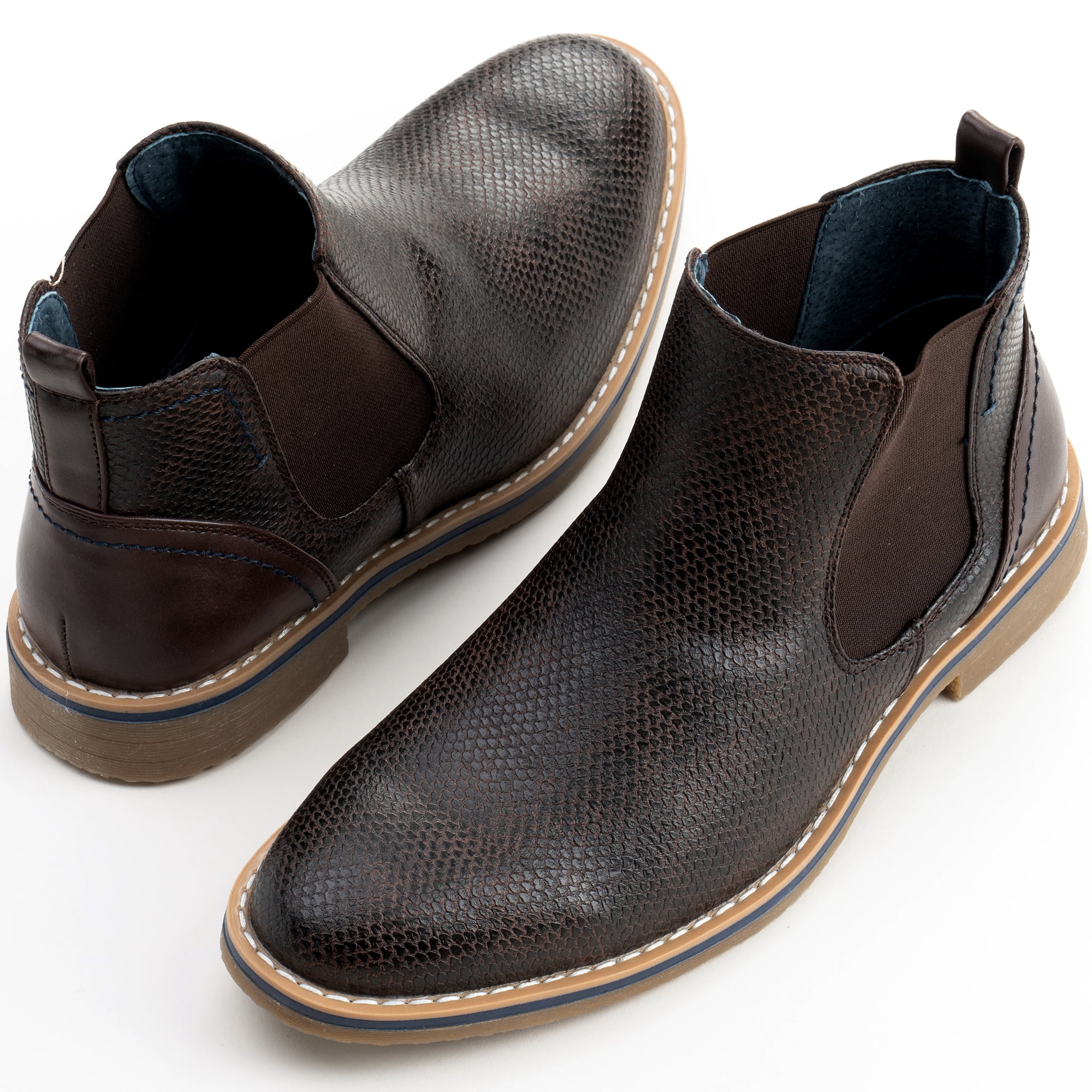 Alpine Swiss Mens Nash Chelsea Boots Snakeskin Ankle Boot Genuine Leather Lined Snakeskin Boots Alpine Swiss Chelsea Boots Chelsea Booties  main image 4