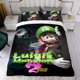 thumbnail image 4 of Mansión de Luigi Conjunto de sábanas temático, trío de piezas, cómodo y amigable con la piel, diseño único, regalo de decoración para el hogar para familiares, amigos y fans,140cm *210cm, 4 of 6