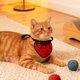 thumbnail image 4 of Gato Baberos Bufanda Collar Ajustable Mascota Lindo Corazón Pañuelo Bufanda Fresa M, 4 of 7