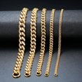 thumbnail image 6 of 3-11mm Thick Waterproof Chain Bracelet for Men Stainless Steel Cuban Chain Wristband Classic Punk Heavy Men's Jewelry GC, 6 of 6
