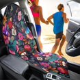 thumbnail image 4 of Uourmeti Front Seat Cover Machine Washable Microfiber, Compatible with Van Truck Seat, for Cars Trucks SUVs, Floral Butterfly Print, 4 of 7