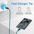 thumbnail image 3 of Type C Charger Block, Hootek 2 Pack USB C Cable 10FT Fast Charging Cable with USB Wall Charger Block,USB A to USB C Type C Cable Charging Cords,Type C Block Charger Adapter Cube USB Brick,Blue+Purple, 3 of 9