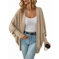 thumbnail image 3 of Womens Oversized Soft Knit Cardigan Sweater with Pockets, 3 of 9