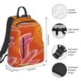 thumbnail image 2 of Fotbe Orange Flower Psychedelic Mochila Ligera para Hombres y Mujeres - Duradera y Resistente al Agua, Ideal para Escuela, Trabajo, Viajes y Uso Diario, 2 of 7