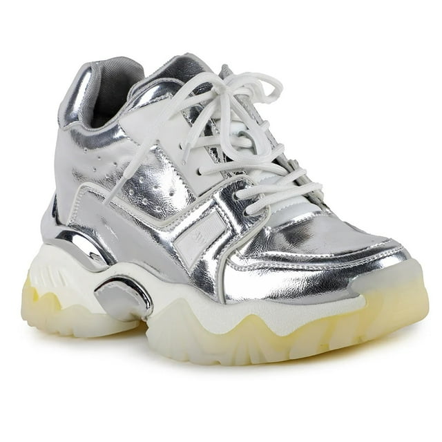 Tenis Sneakers con Plataforma Casual para Mujer Anthony Wang Acerola Silver