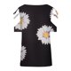 thumbnail image 5 of Moda mujer elegante sexy media manga Ｖ-cuello cremallera impresión ahueca hacia fuera camiseta blusa Tops Pompotops hfajkhk128914, 5 of 5